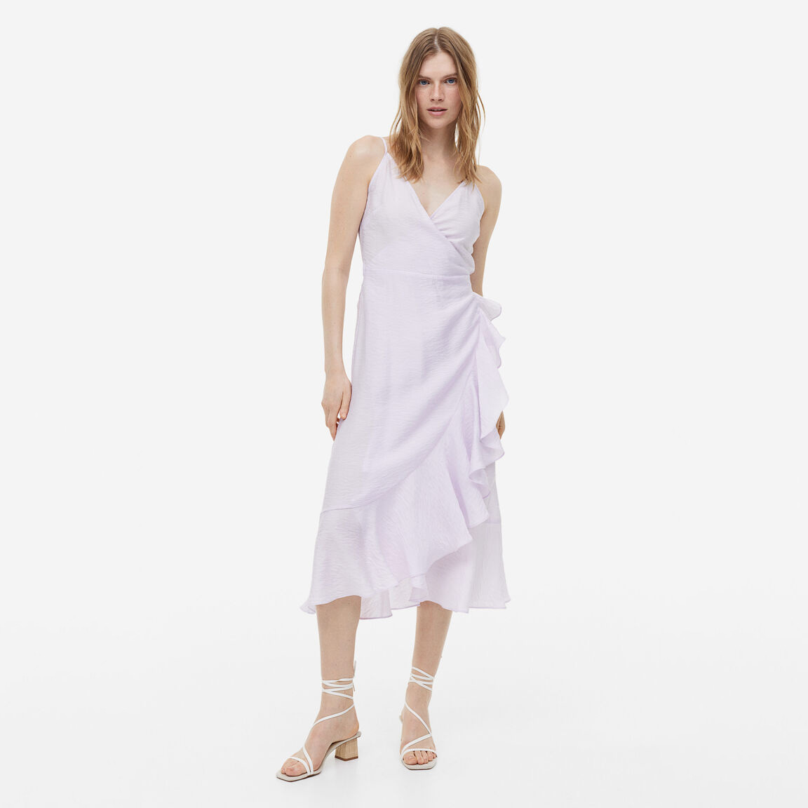 Vestido Traçado com Folho H&M